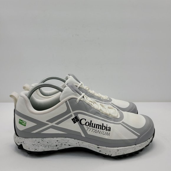 Columbia Titanium Men\'s Hiking Shoes White Grey BM4592-100 US Size 9.5